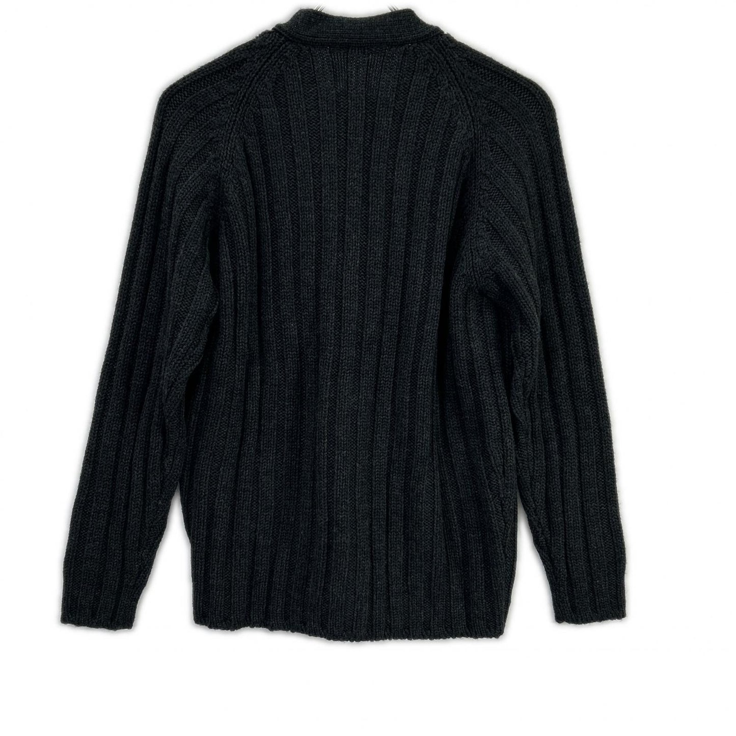 ZANONE Charcoal Wool Long-Sleeve Cardigan