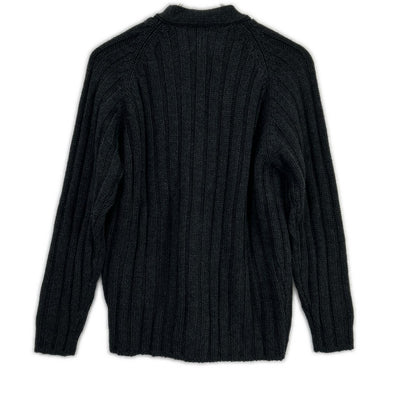 ZANONE Charcoal Wool Long-Sleeve Cardigan