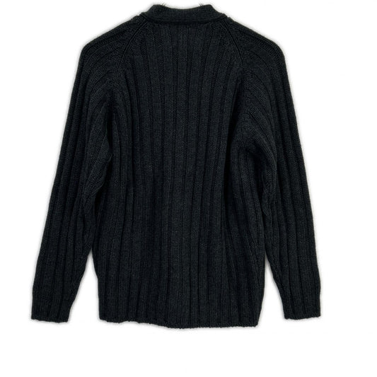 ZANONE Charcoal Wool Long-Sleeve Cardigan
