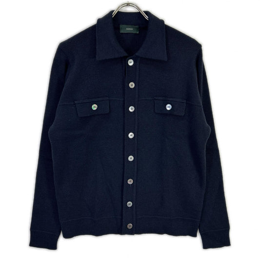 ZANONE Navy Wool Knit Jacket
