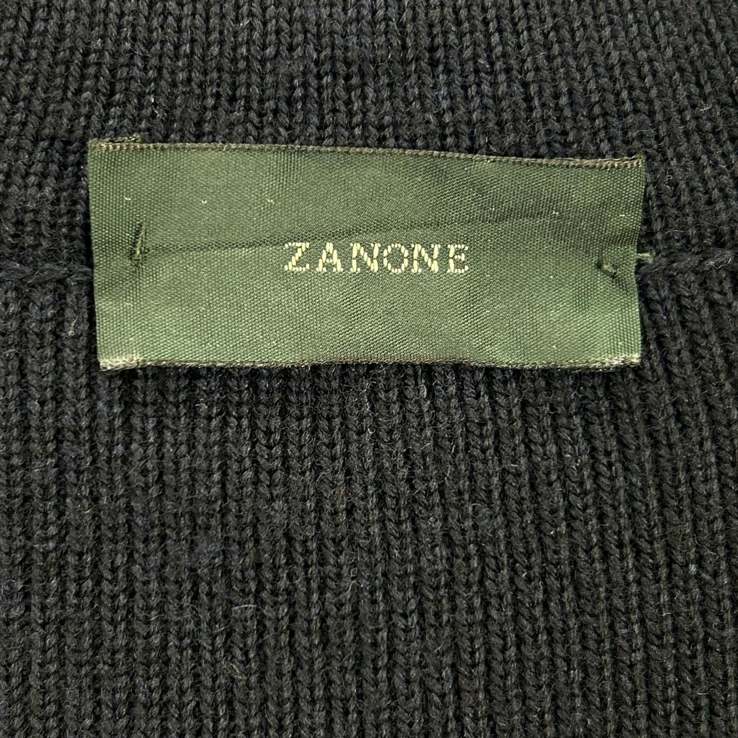ZANONE Navy Wool Knit Jacket