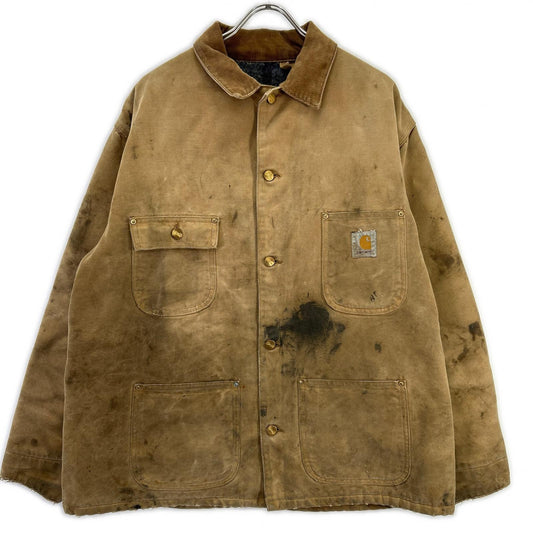 carhartt Brown Duck Canvas Chore Coat Jacket