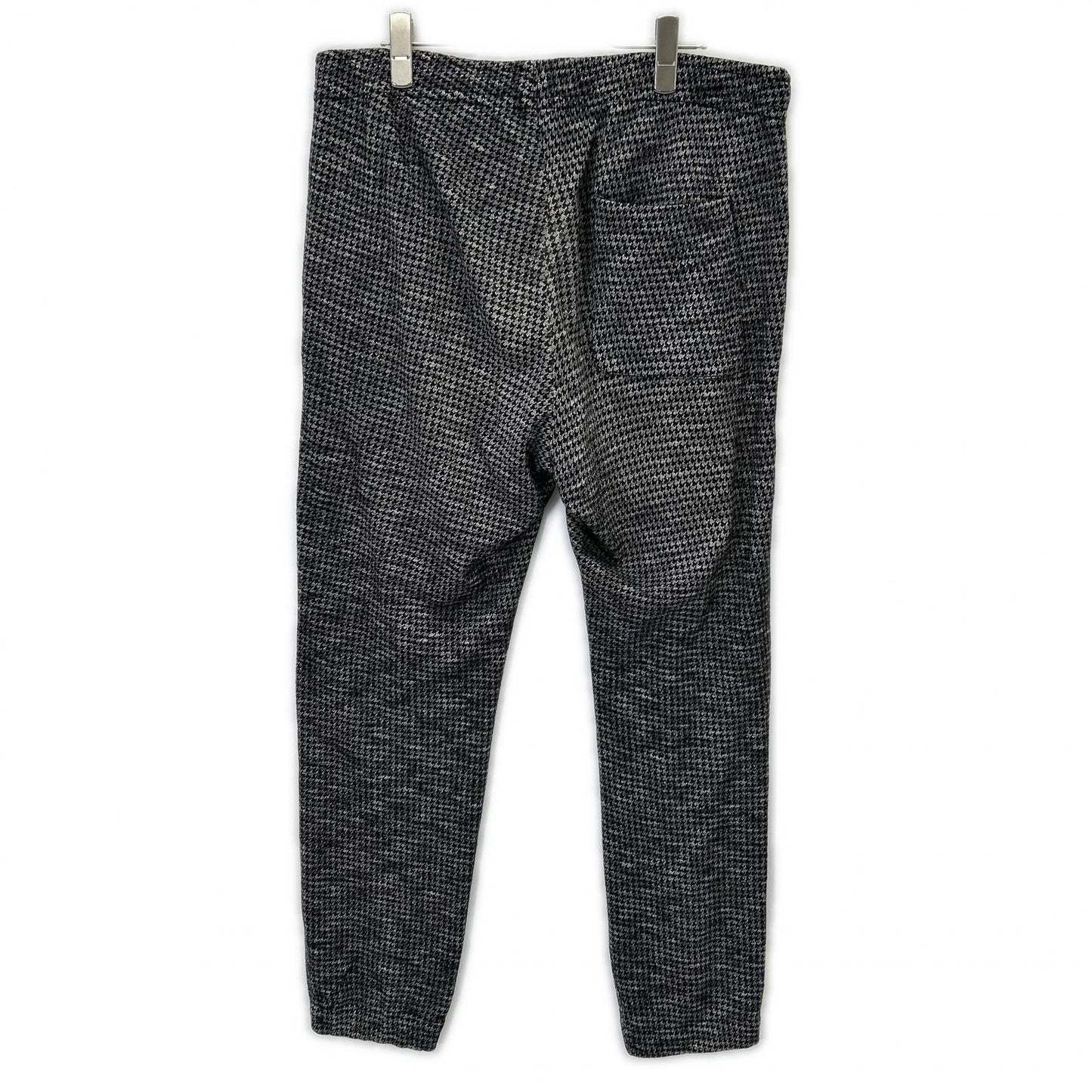 Z Zegna Black Gray Houndstooth Wool Pants Size 48