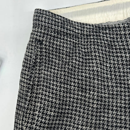 Z Zegna Black Gray Houndstooth Wool Pants Size 48