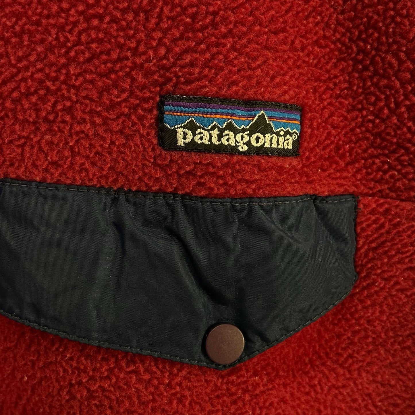 Patagonia 90s Red Synchilla Snap-T Size S