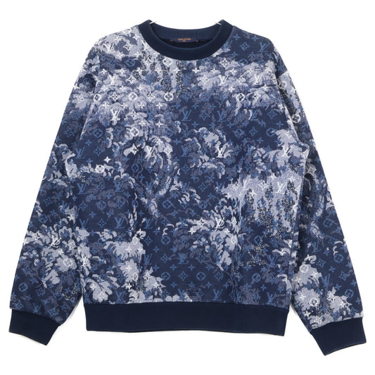 LOUIS VUITTON HKY09WZME Tapestry Sweatshirt Blue Size M