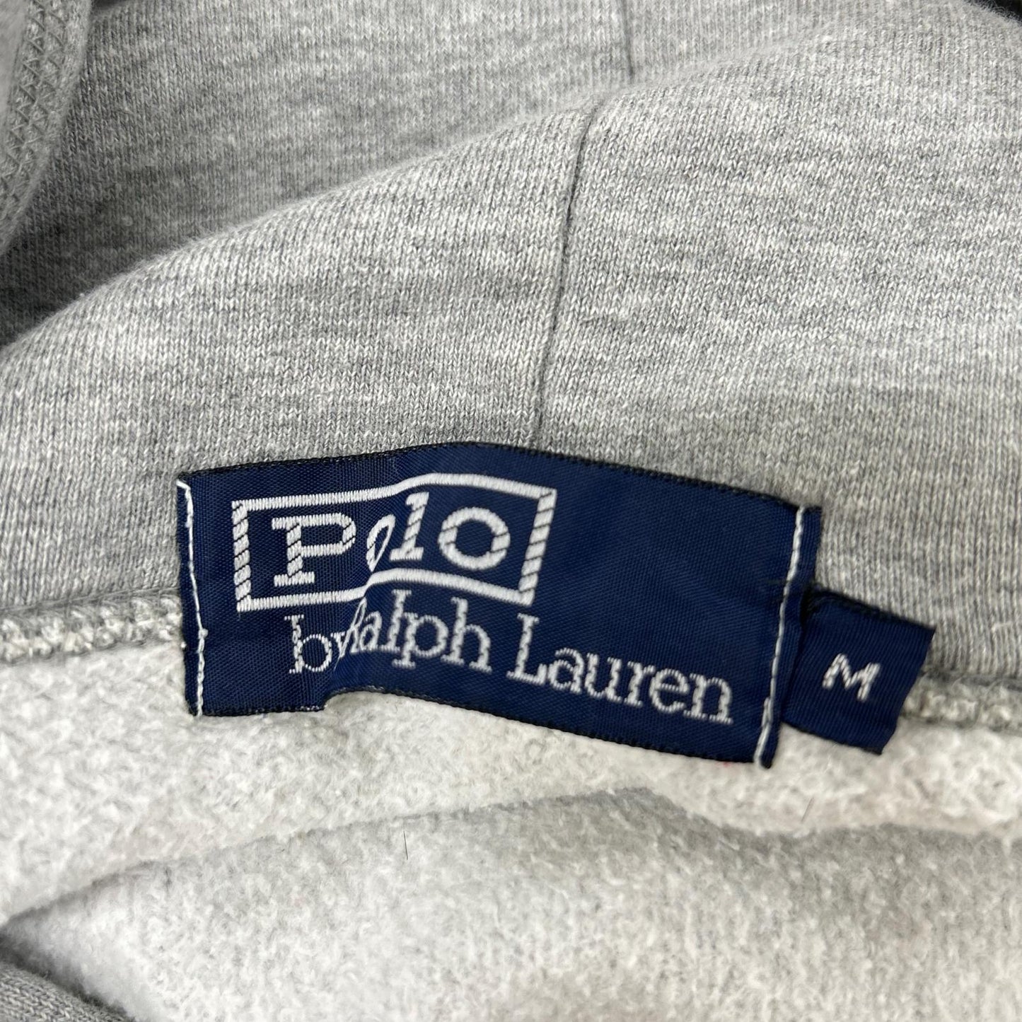 POLObyRalphLauren 90s Gray Logo Hoodie Size M