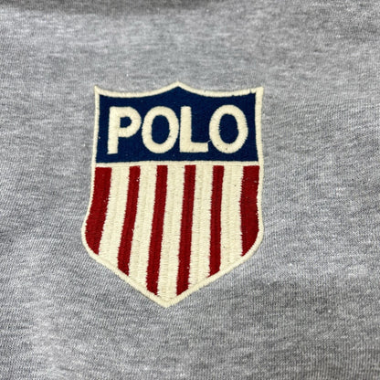 POLObyRalphLauren 90s Gray Logo Hoodie Size M