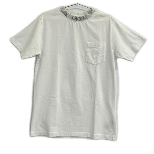 Dior HOMME White Cotton Embroidered Pocket T-Shirt Size XXS
