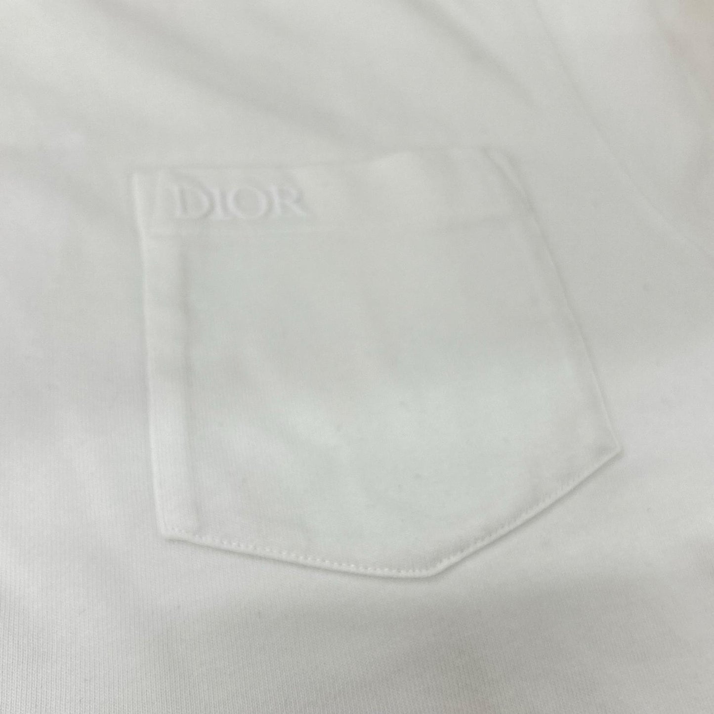 Dior HOMME White Cotton Embroidered Pocket T-Shirt Size XXS