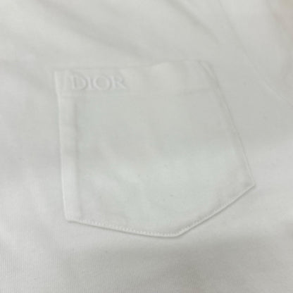 Dior HOMME White Cotton Embroidered Pocket T-Shirt Size XXS