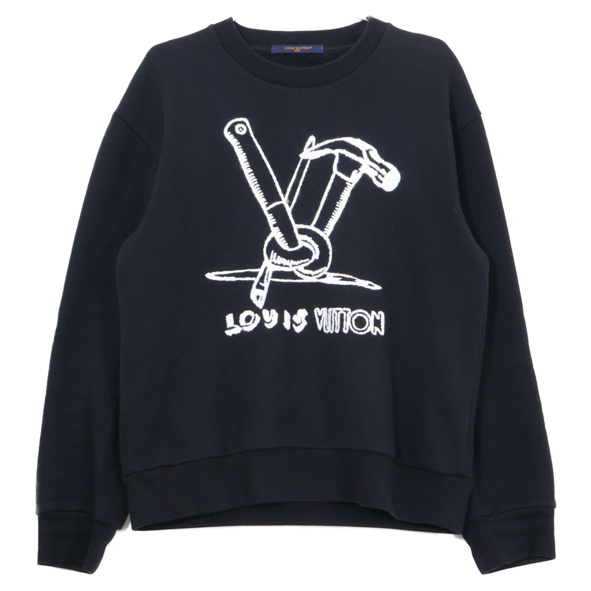 LOUIS VUITTON 23' Logo Graphic Sweatshirt Black Size S