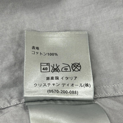 Dior HOMME Gray Cotton CD Embroidered Dress Shirt Size 38