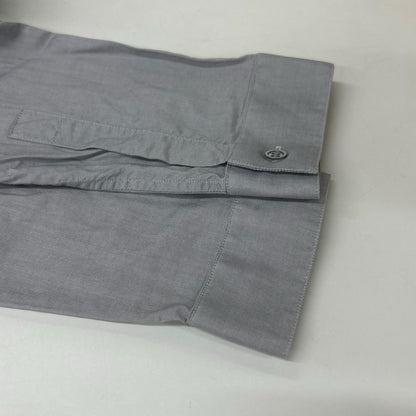 Dior HOMME Gray Cotton CD Embroidered Dress Shirt Size 38