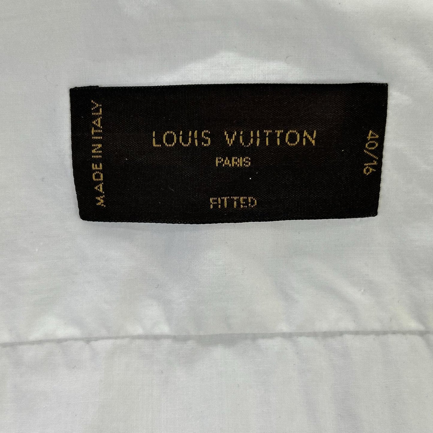 LOUIS VUITTON White Cotton Dress Shirt Size 40