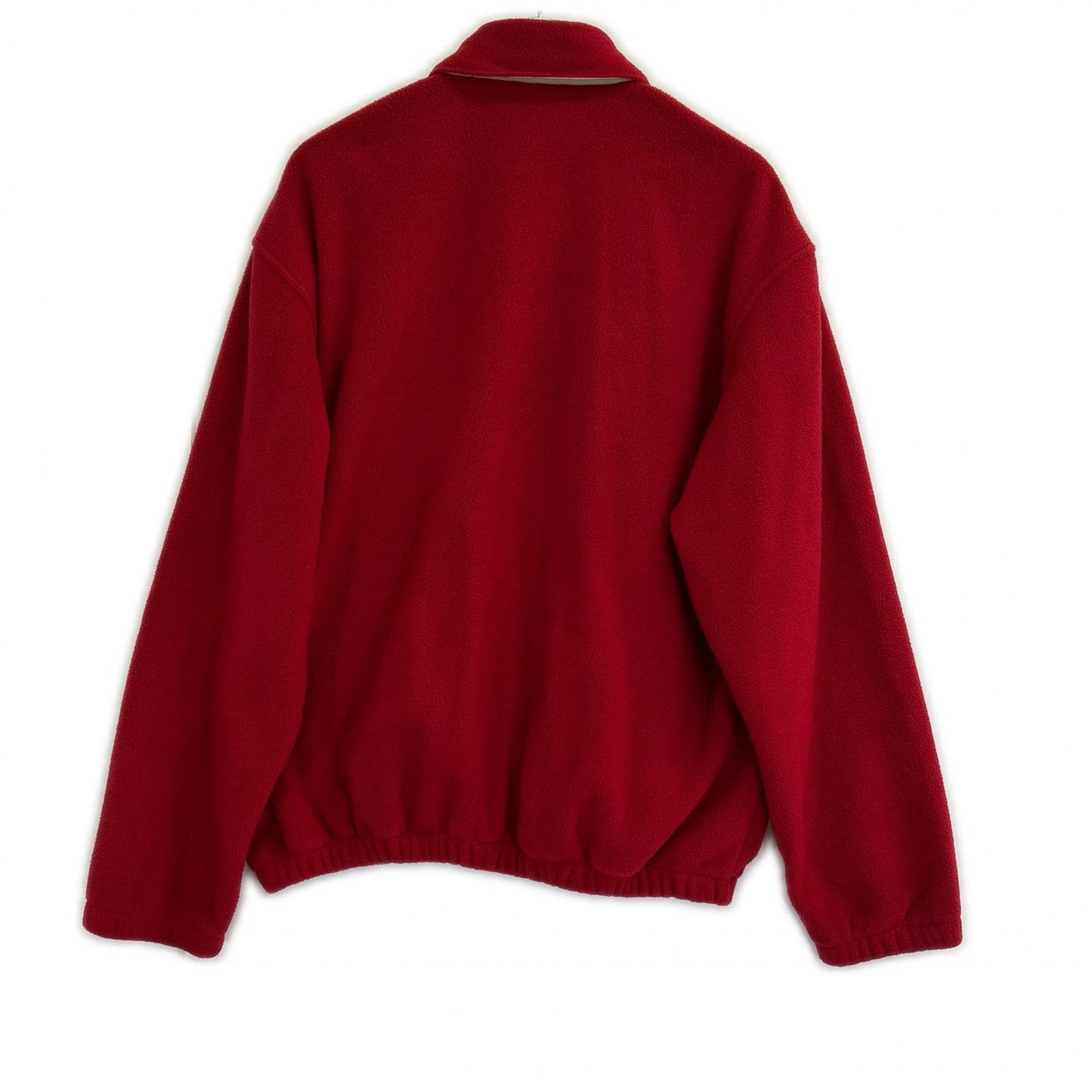 POLO RALPH LAUREN 90s Red Fleece Polo Jacket Size M