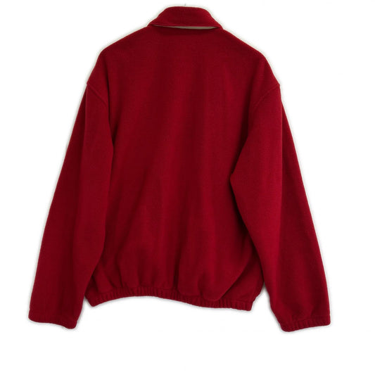 POLO RALPH LAUREN 90s Red Fleece Polo Jacket Size M