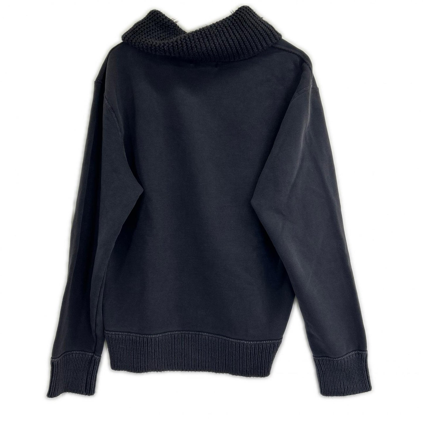 RRL Navy Cotton Shawl Collar Sweatshirt Size L