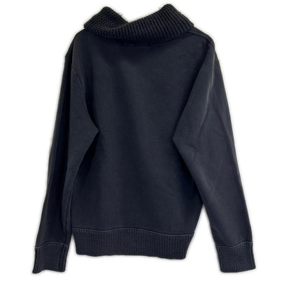 RRL Navy Cotton Shawl Collar Sweatshirt Size L