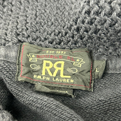 RRL Navy Cotton Shawl Collar Sweatshirt Size L