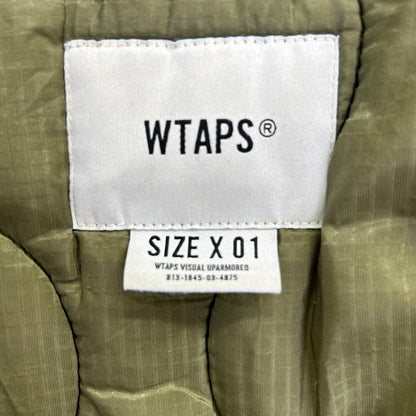 W)TAPS Khaki Cotton Quilted Duck Bomber Jacket Size 1
