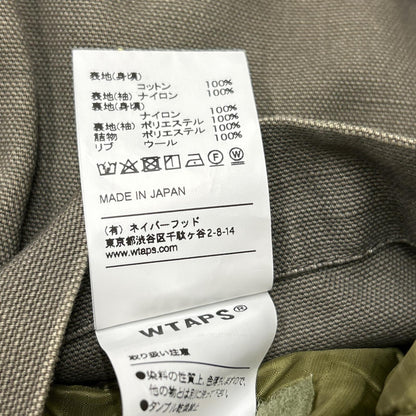 W)TAPS Khaki Cotton Quilted Duck Bomber Jacket Size 1