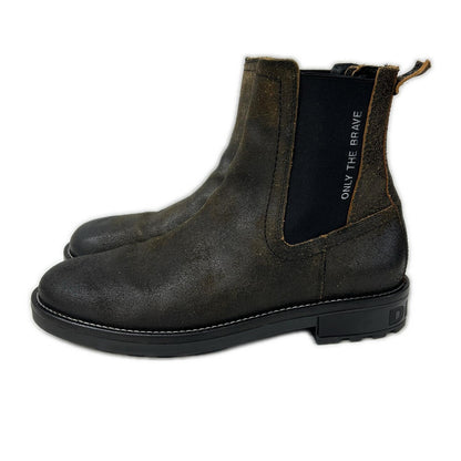 DIESEL Brown D-Throuper CB Side Gore Boots Size EU 44