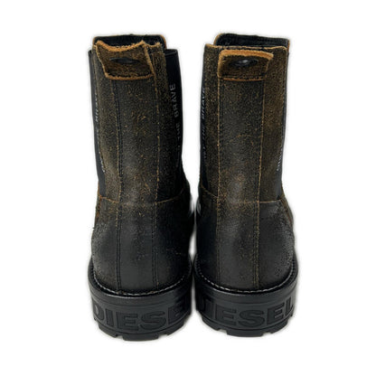 DIESEL Brown D-Throuper CB Side Gore Boots Size EU 44