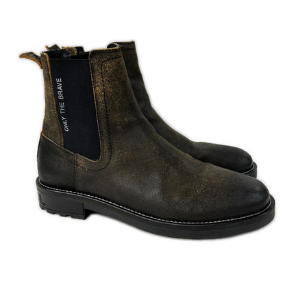 DIESEL Brown D-Throuper CB Side Gore Boots Size EU 44
