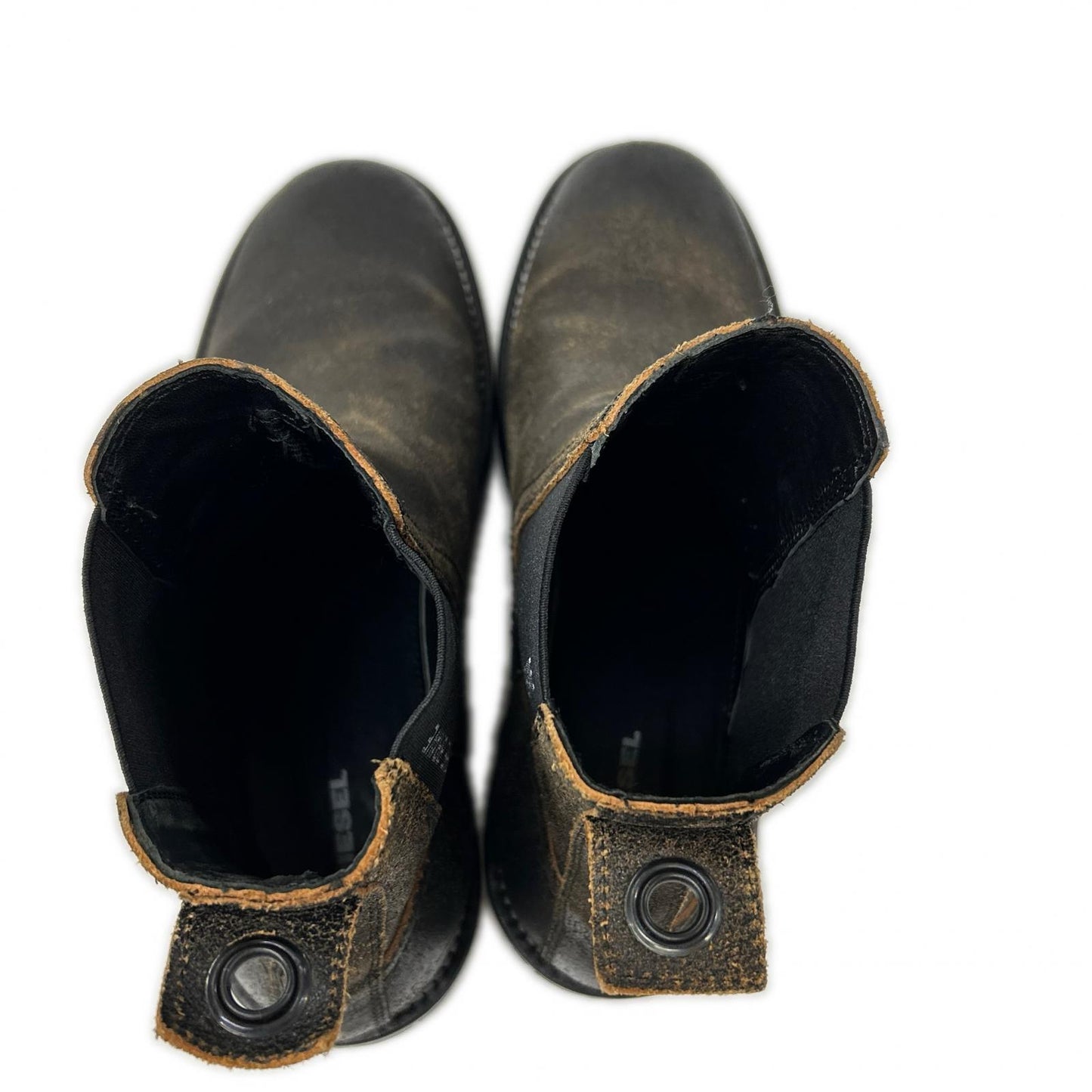 DIESEL Brown D-Throuper CB Side Gore Boots Size EU 44