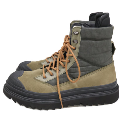 DIESEL H-SHIROKI HB Suede Lace-Up Boots Green Size 28.5