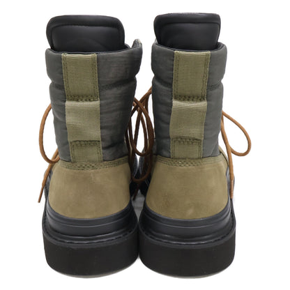DIESEL H-SHIROKI HB Suede Lace-Up Boots Green Size 28.5