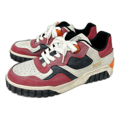DIESEL S-RUA LOW SK Sneakers Red/Black/White Size 28.5