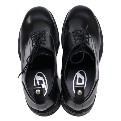 DIESEL D-HAMMER SH Leather Lace-Up Shoes Black Size 28.5