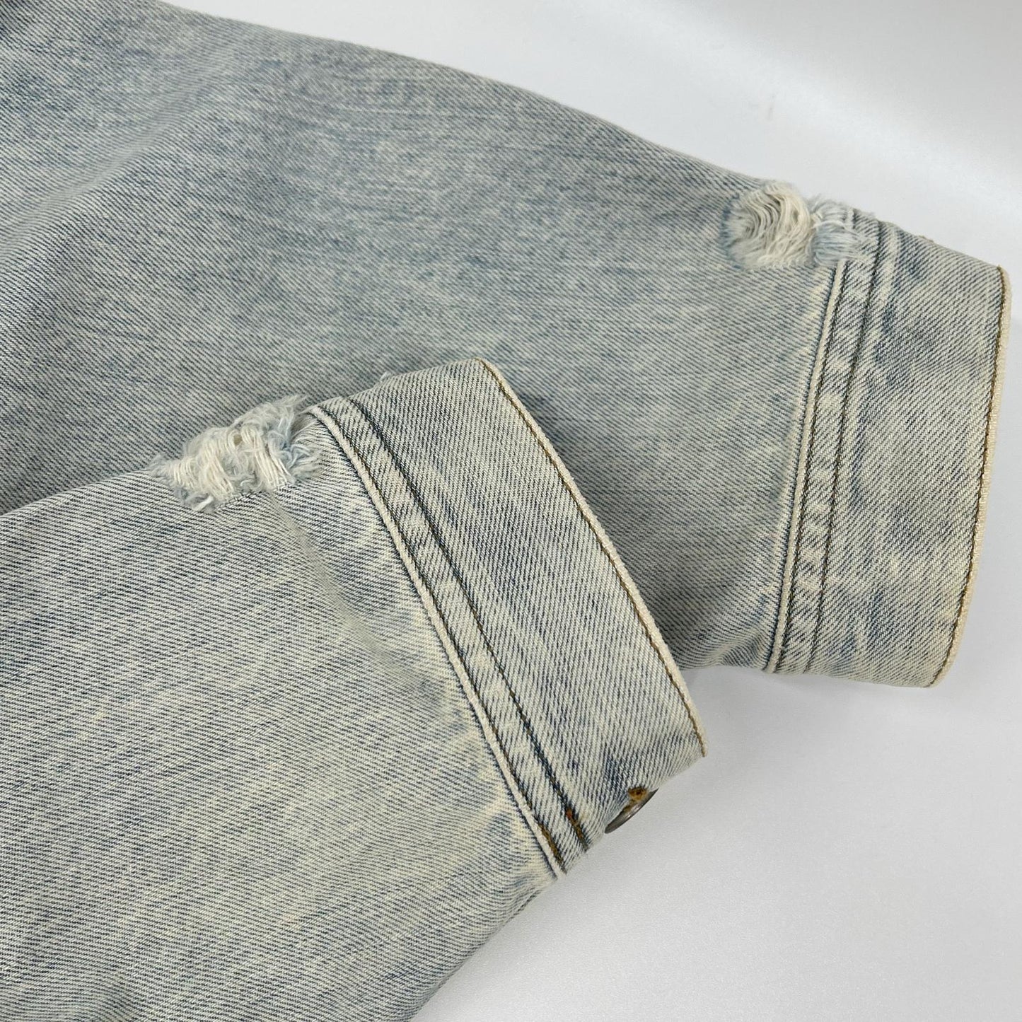 DIESEL Distressed Indigo Denim Jacket Size L