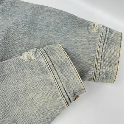 DIESEL Distressed Indigo Denim Jacket Size L