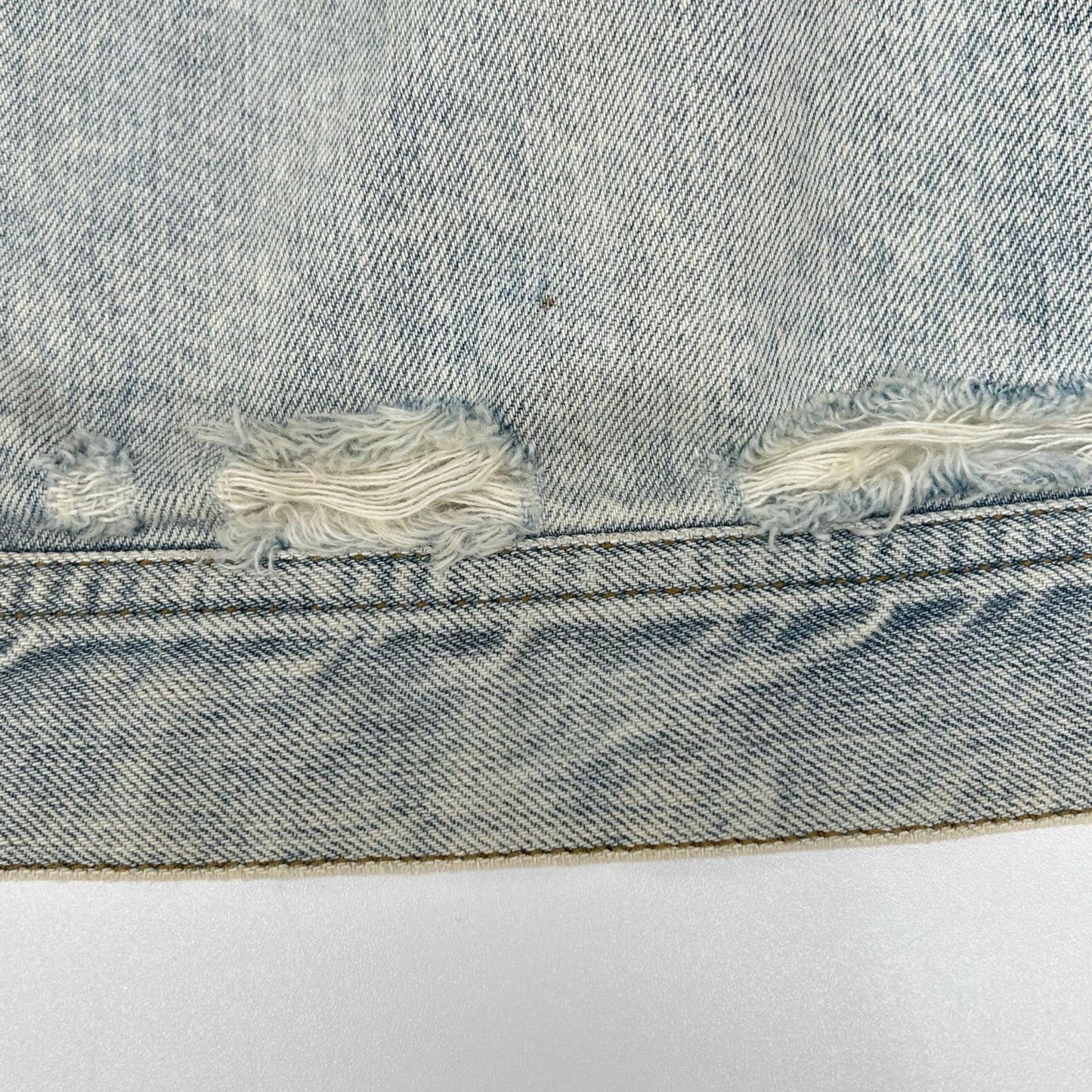 DIESEL Distressed Indigo Denim Jacket Size L