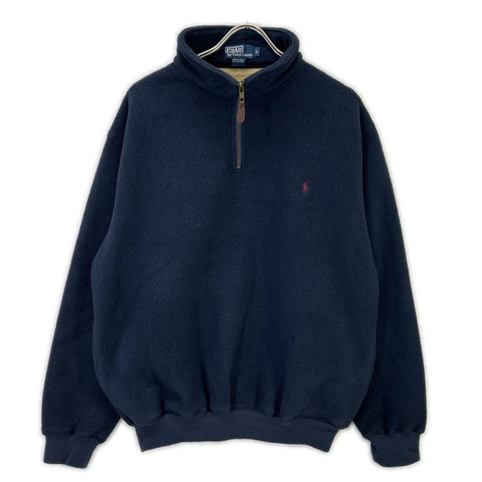 RALPHLAUREN 90s Navy Fleece Half-Zip Jacket Size L