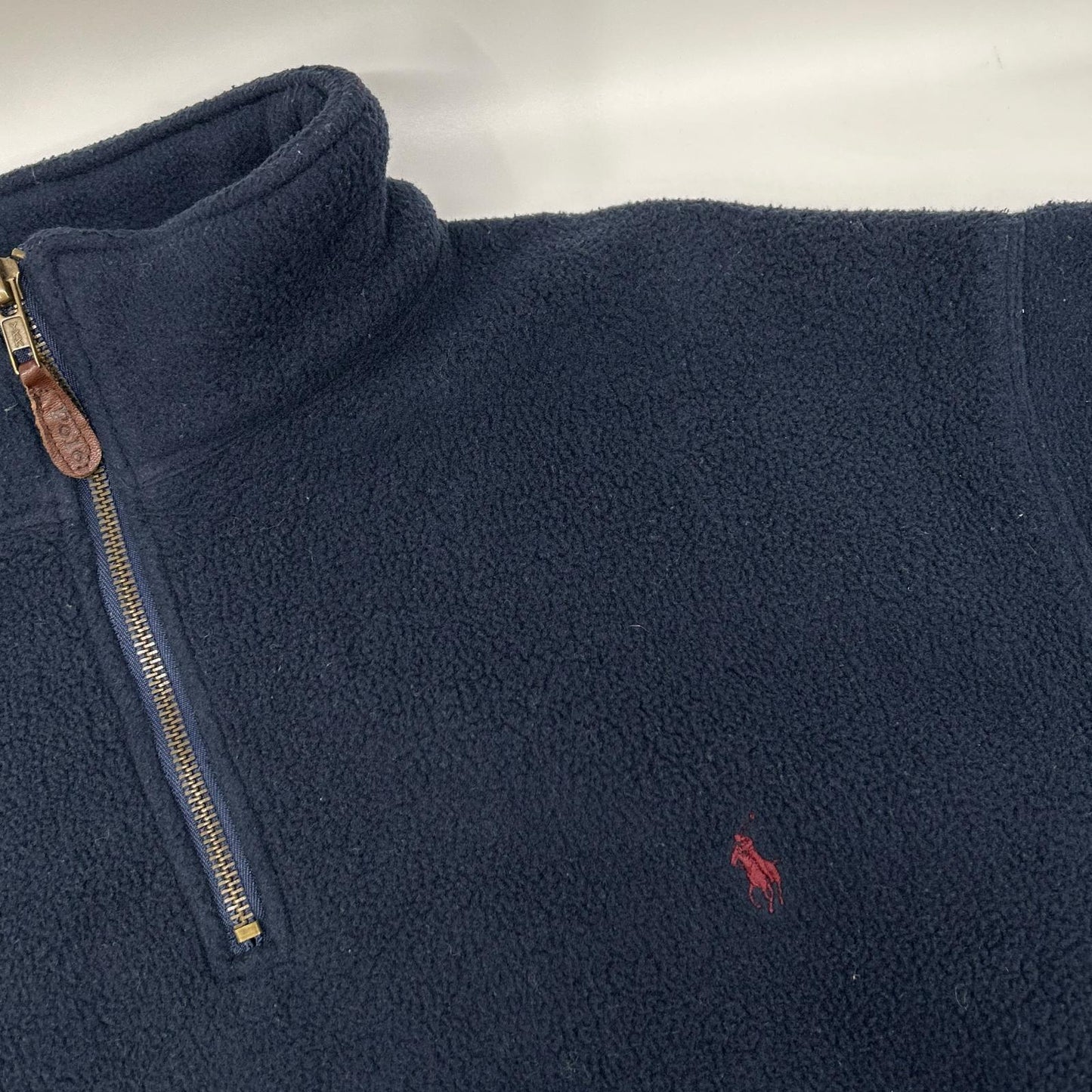 RALPHLAUREN 90s Navy Fleece Half-Zip Jacket Size L