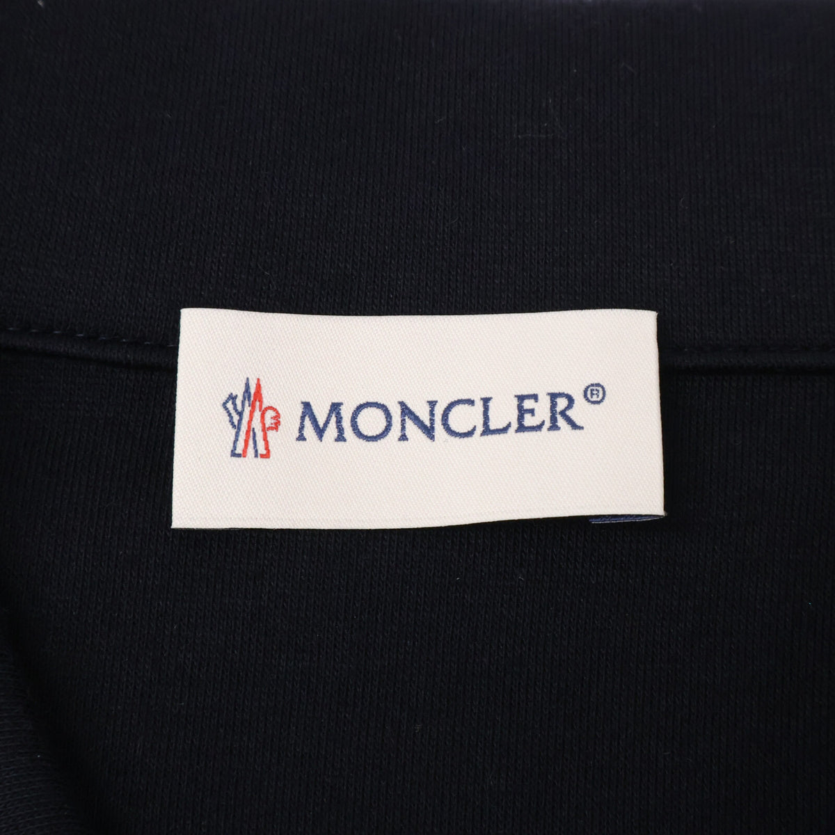 MONCLER FELPA CON ZIP Cotton Half-Zip Sweatshirt Navy Size S