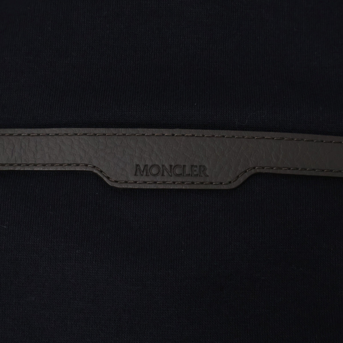 MONCLER FELPA CON ZIP Cotton Half-Zip Sweatshirt Navy Size S