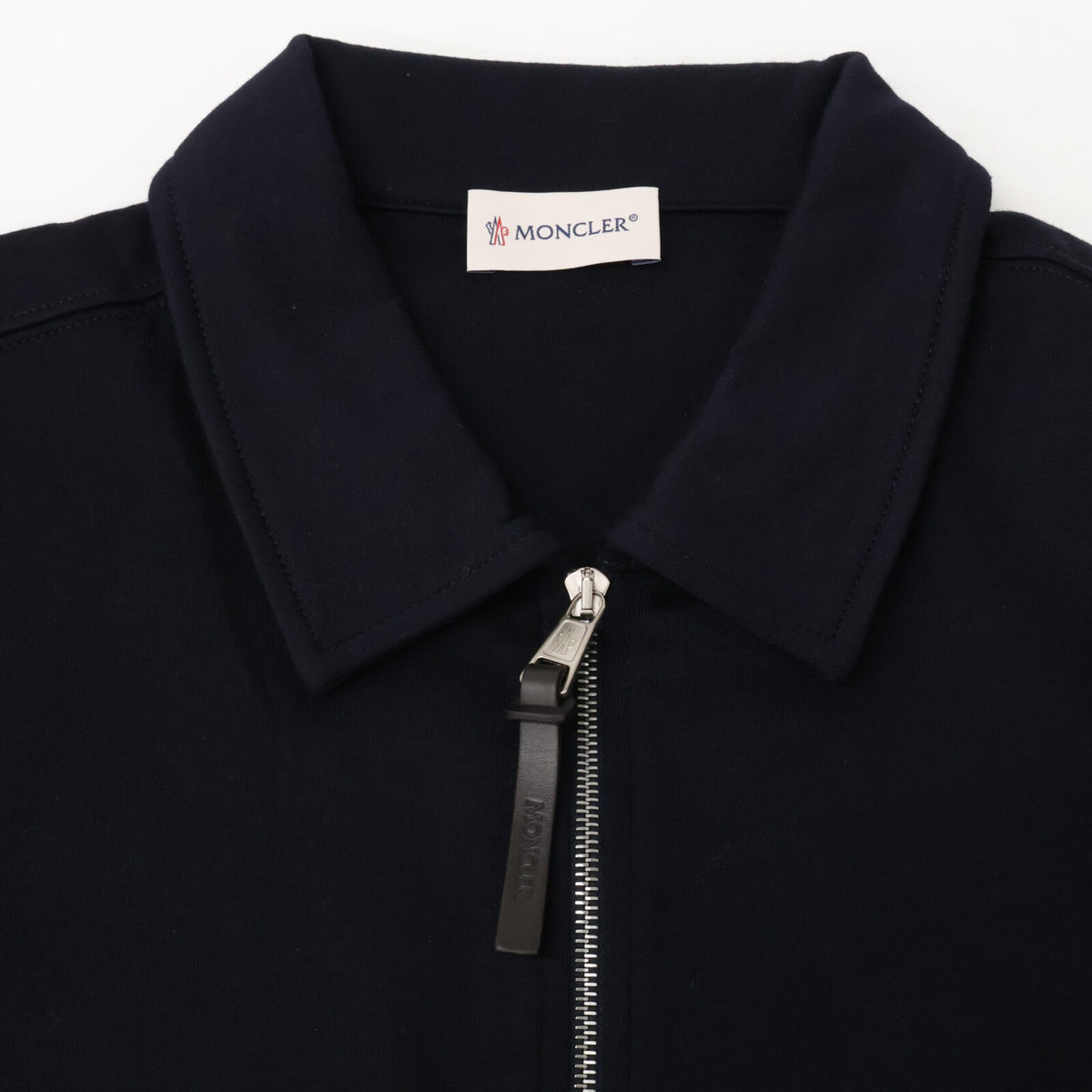 MONCLER FELPA CON ZIP Cotton Half-Zip Sweatshirt Navy Size S