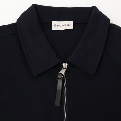 MONCLER FELPA CON ZIP Cotton Half-Zip Sweatshirt Navy Size S