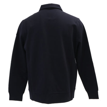 MONCLER FELPA CON ZIP Cotton Half-Zip Sweatshirt Navy Size M