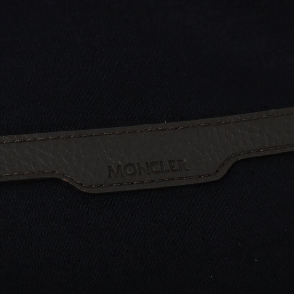 MONCLER FELPA CON ZIP Cotton Half-Zip Sweatshirt Navy Size M