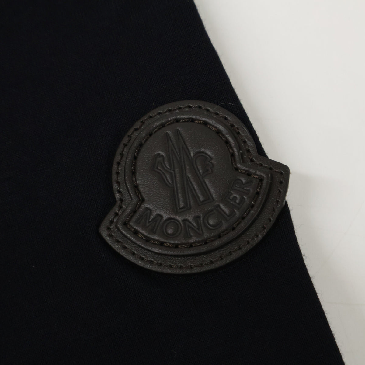 MONCLER FELPA CON ZIP Cotton Half-Zip Sweatshirt Navy Size M