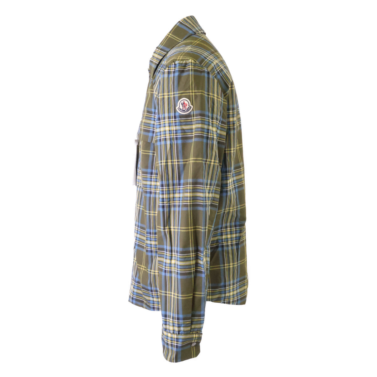 MONCLER CAMICIA Zip Nylon Shirt Jacket Blue Green Size S