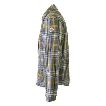 MONCLER CAMICIA Zip Nylon Shirt Jacket Blue Green Size S