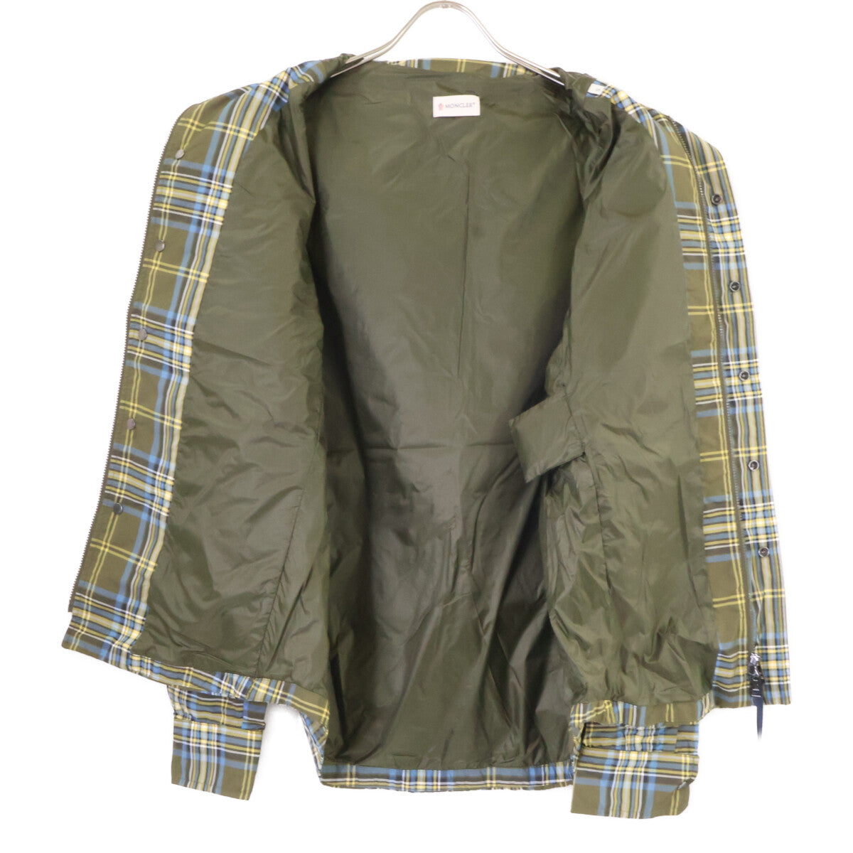 MONCLER CAMICIA Zip Nylon Shirt Jacket Blue Green Size S