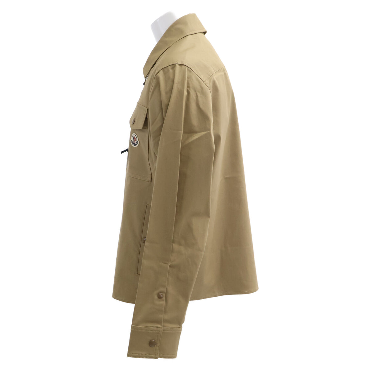 MONCLER Beige CAMICIA Zip-Up Jacket Size S